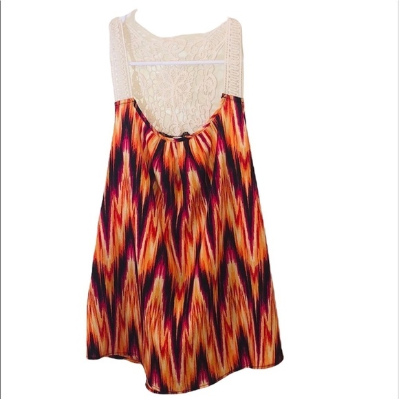 2/$15 No Boundaries - Vibrant Tank with Crochet Detail - Picture 1 of 5